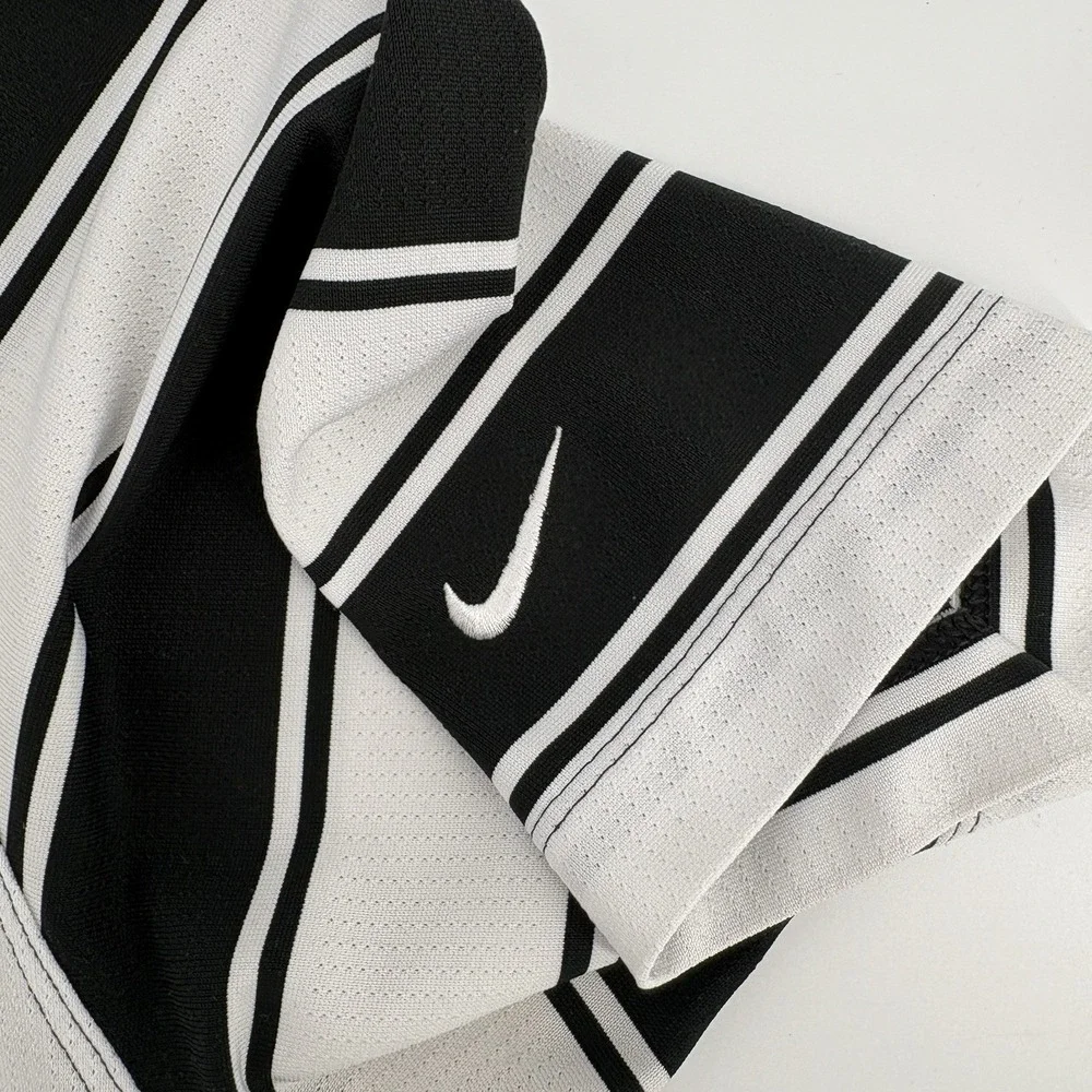 Nike Golf Tour Performance Dri-FIT Striped Polo Shirt Mens X Large Black White - Picture 4 of 11
